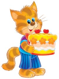 kitten with birthday cake